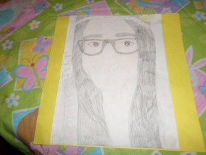This is a drawing Devin made of her friend for her birthday.